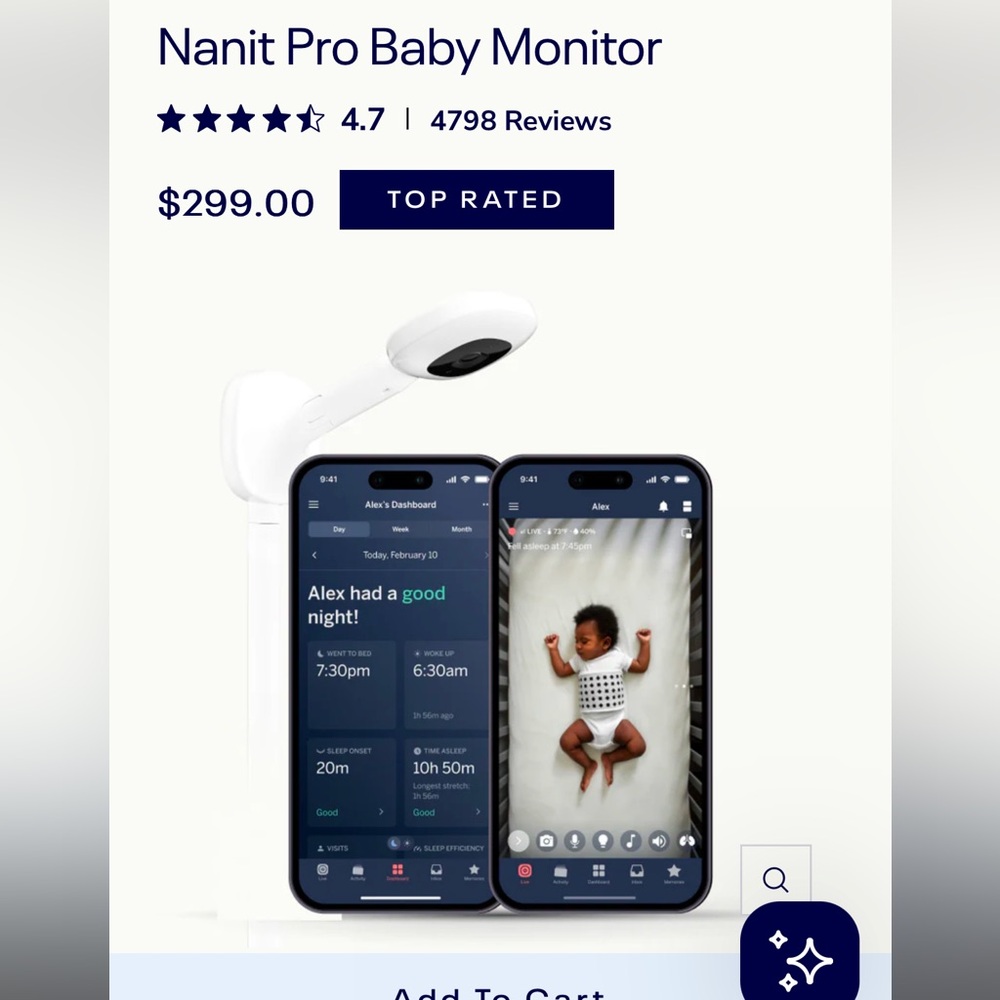 Nanit pro wall mount baby monitor